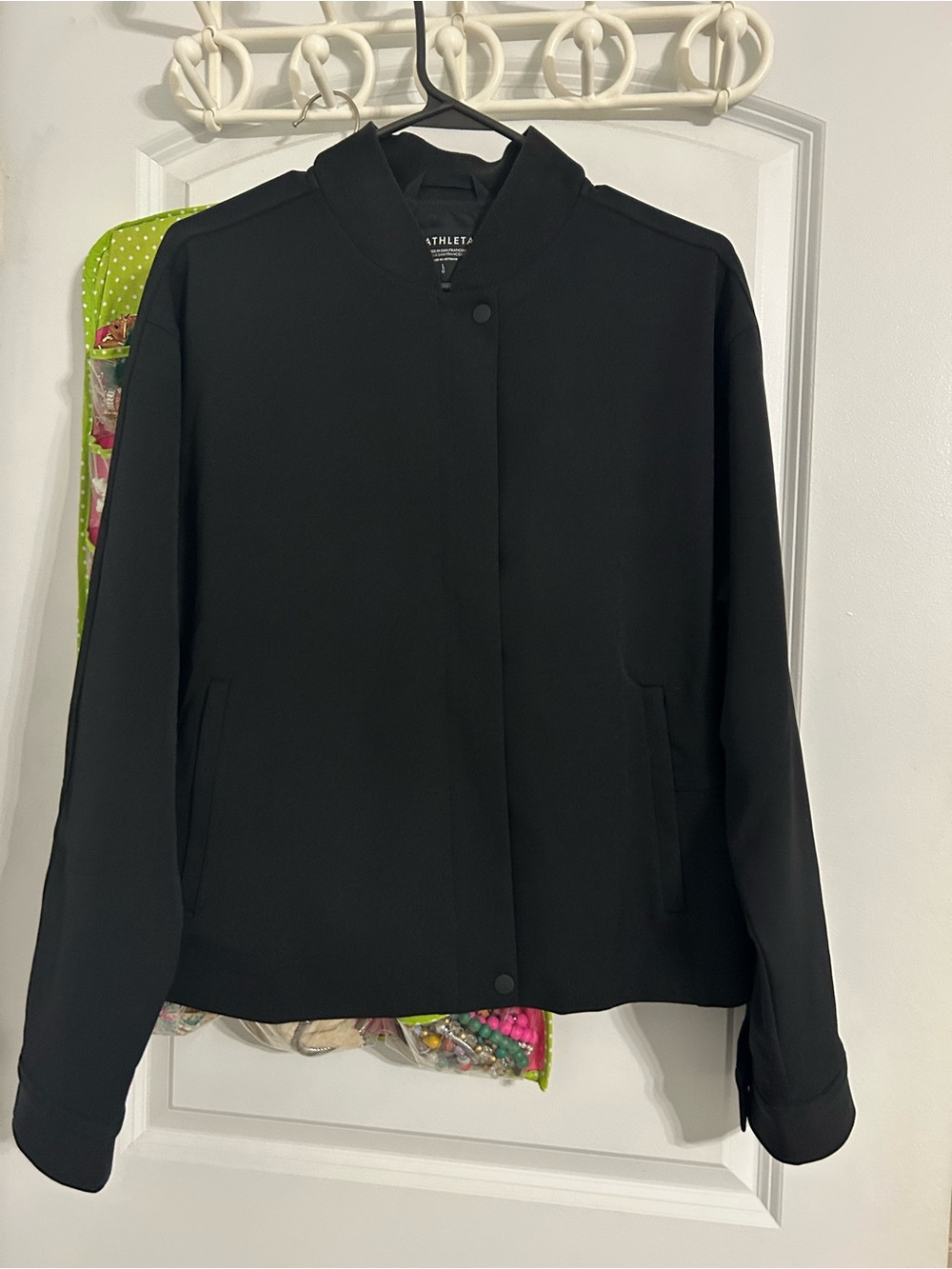 Athleta Black Minimalist Bomber Jacket